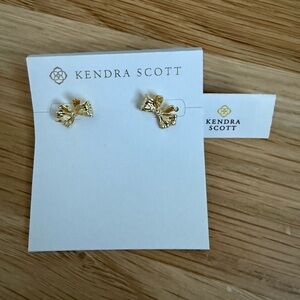Kendra Scott LoveShackFancy Collab gold boat earrings